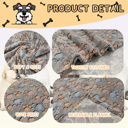 Rezutan 1 Pack 3 Blankets for Dogs, Dog Blanket for Large & Medium Pet Cat, Premium Soft Fluffy Suitable for Dog Kennels & Beds, Sofas, Gifts Puppy Essentials, 41x31inch, Tan