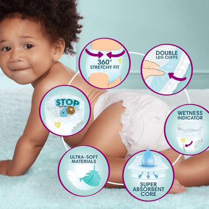 Pampers Premium Protection Nappy Pants Size 6, 132 Nappies, 14kg-19kg, Monthly Pack, With 360° Fit and Ultra-Soft Materials for Our Best Comfort & Protection