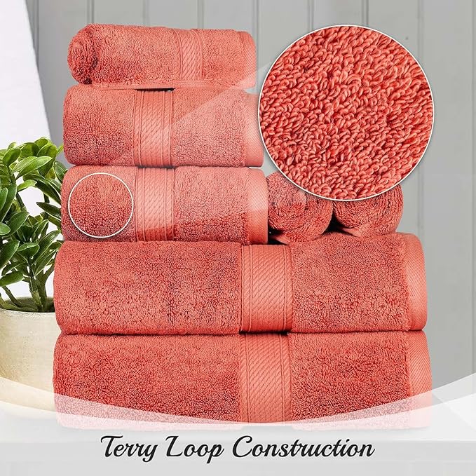 SUPERIOR Egyptian Cotton Pile Bath Sheet Set of 2, Ultra Soft Luxury Towels