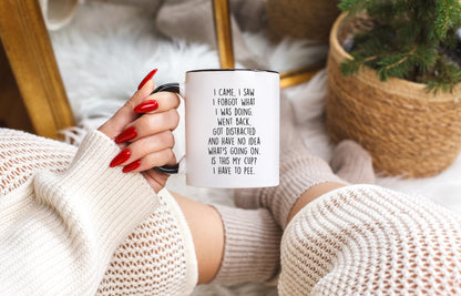 Gelid I Came I Saw I Forgot What I Was Doing Coffee Mug - Funny Senior Citizens Sarcastic Gifts Old People Elderly Mom Dad Grandma Grandpa - Presents Mothers Day Fathers Birthday - 11 oz Novelty Cup