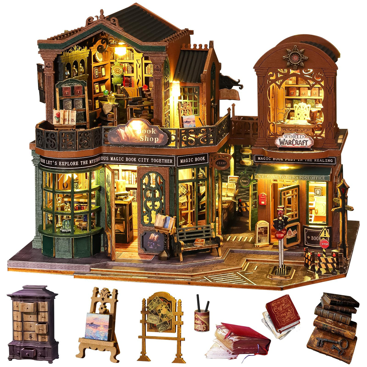 Spilay DIY Miniature House Kit for Adults, Miniature Dollhouse Kit