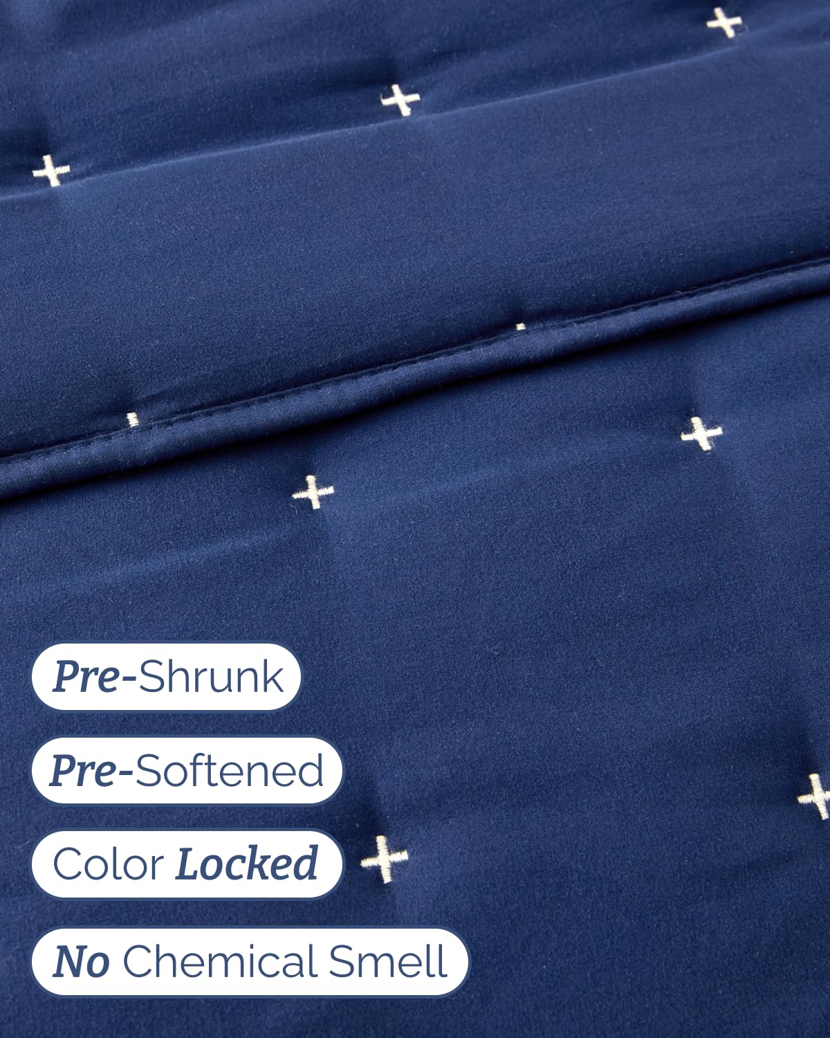 Quilts King Size - Bedspread for King Size - Lightweight Comforter Set - Quilt Bedding Set for All-Seasons - Ultra Soft, Breathable & Comfy - Summer Coverlet with 2 Pillow Shams - 106" x 96", Navy
