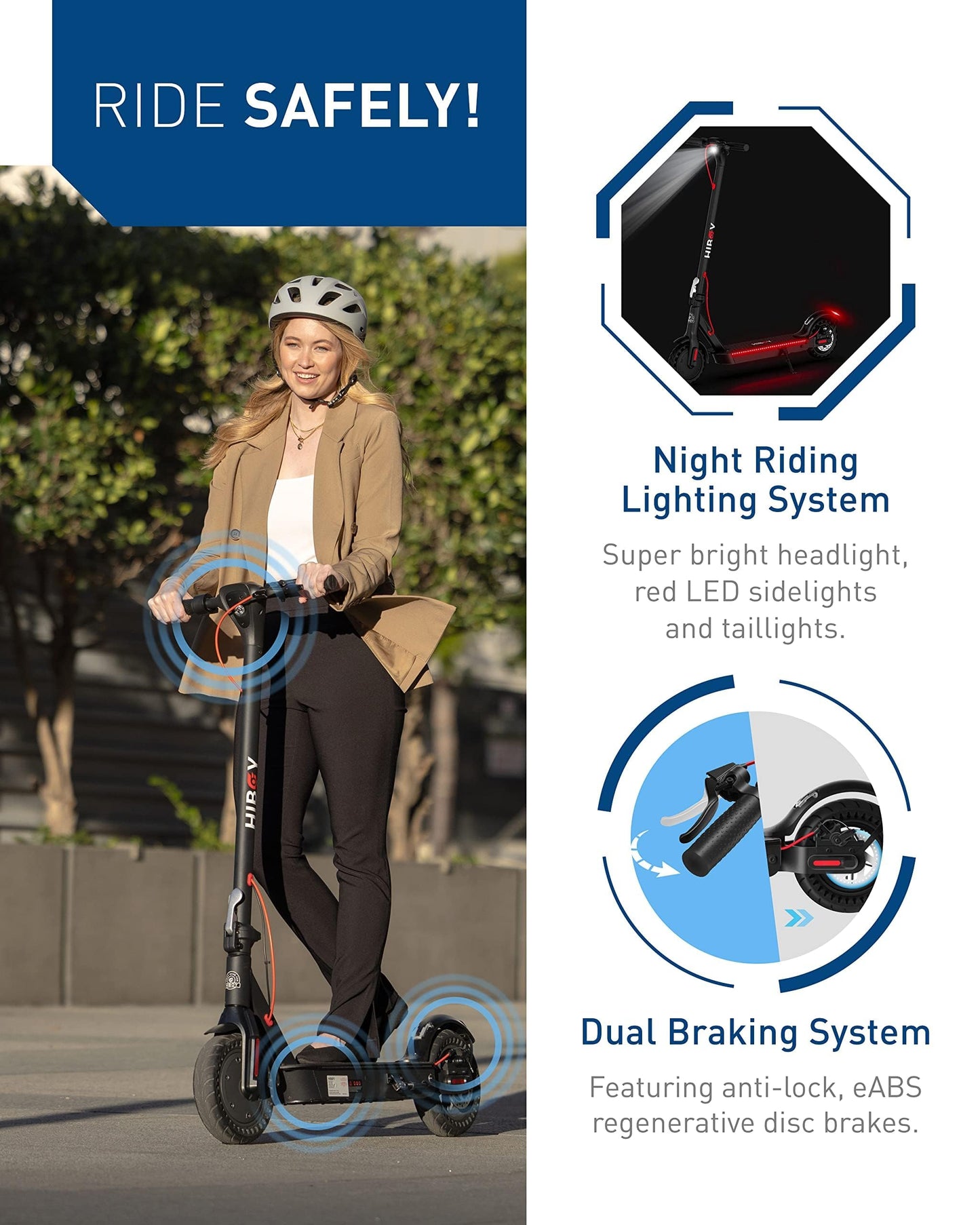 Hiboy Electric Scooter, 500W Motor (Max 750W), 10" Honeycomb Tires, 25 Miles Long Range 19 MPH Foldable Commuti Electric Scooter Adults with Hiboy APP