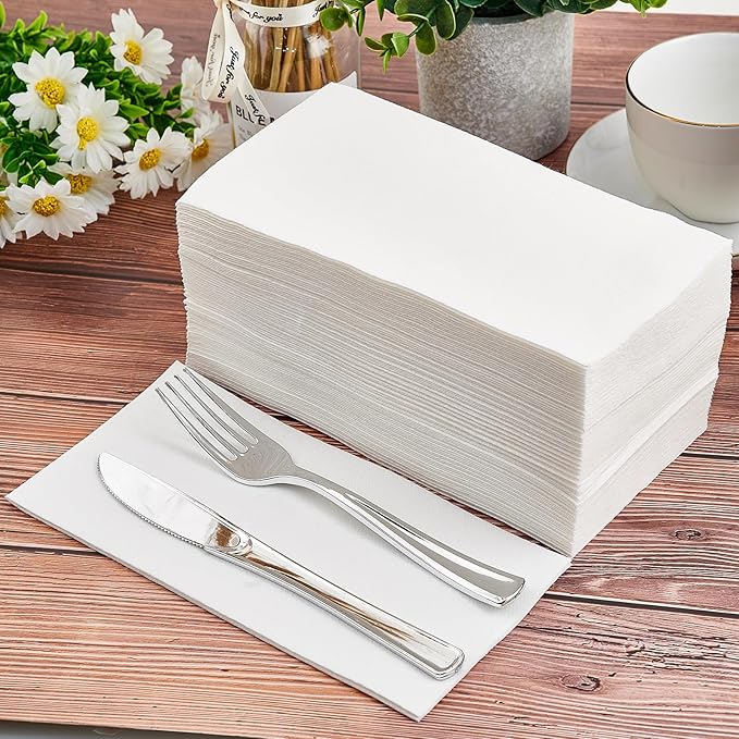 100PACK Disposable Hand Towels for Bathroom, Soft and Absorbent Paper Guest