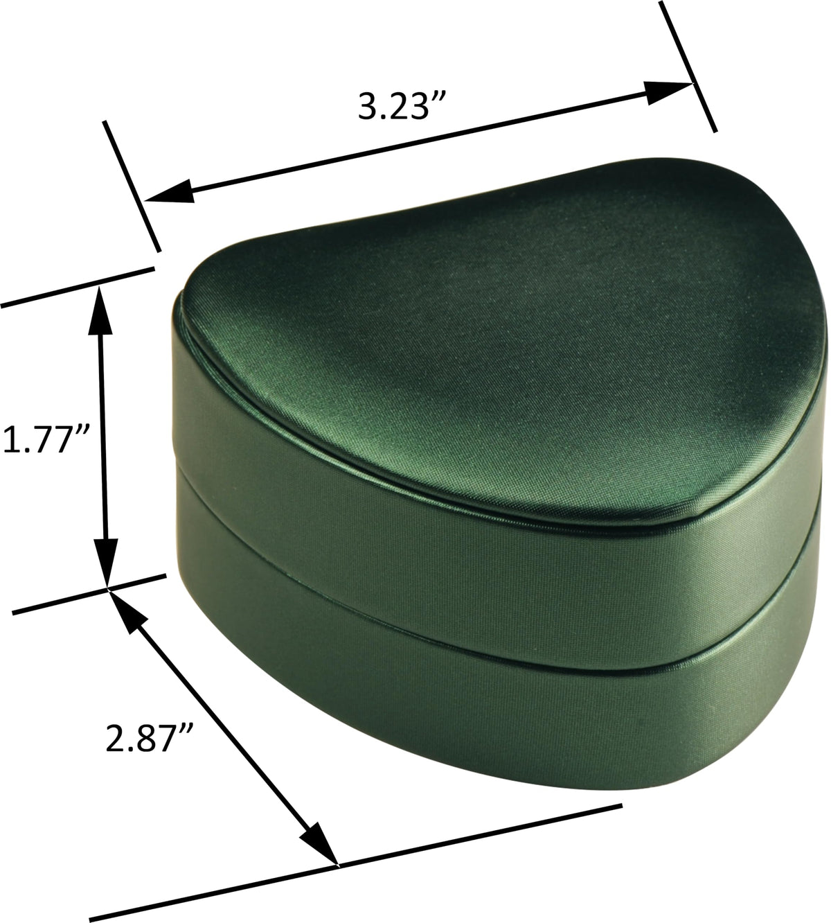 LED Necklace Earrings Box for Engagement, Wedding…Unique Designed Heart to Heart Idea PU Leather Heart Shaped Necklace Pendant Earring Jewelry Gift Holder Box with Light for Men for Women (Green)