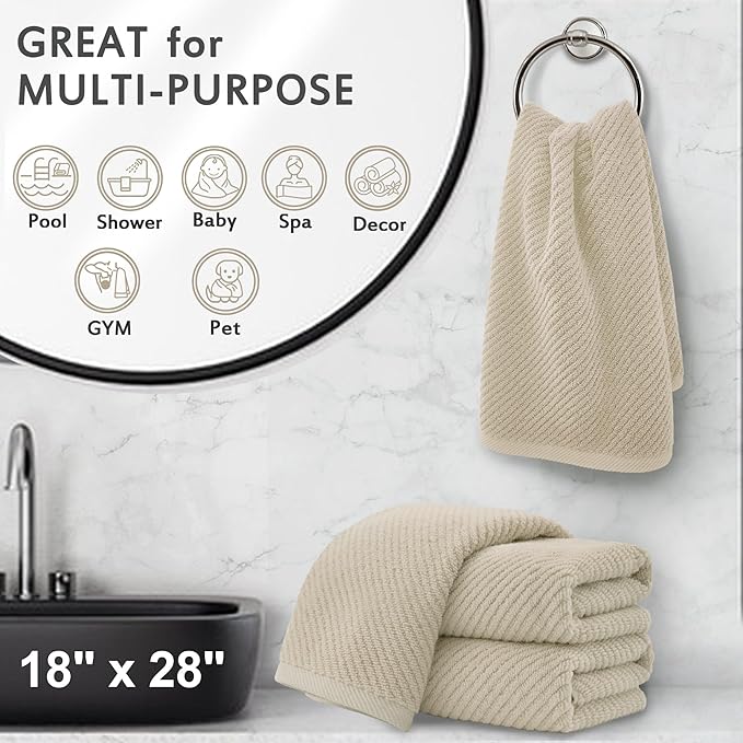 VOOVA & MOVAS Taupe Hand Towels