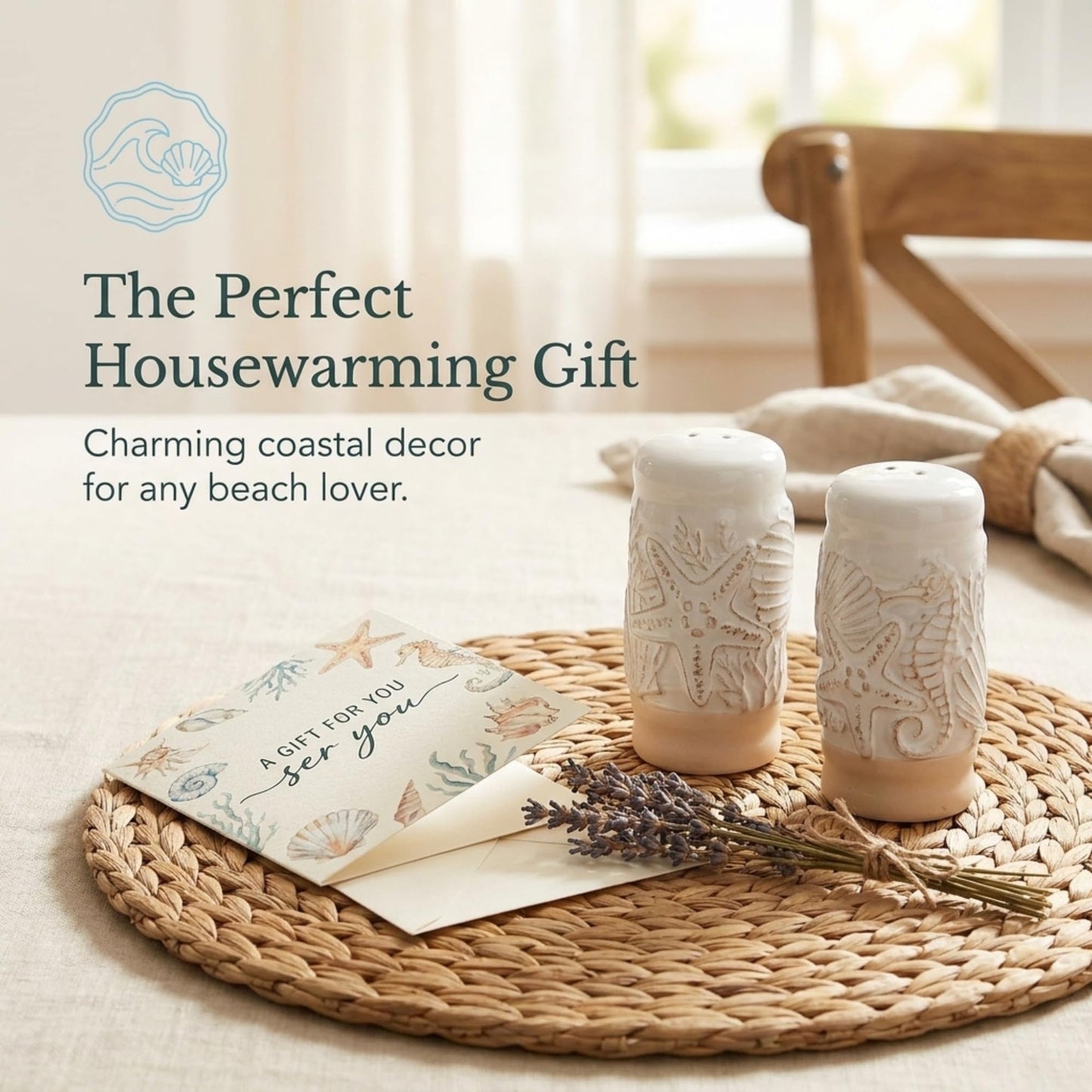 The Bridge Collection Ceramic Coastal Salt and Pepper Shakers