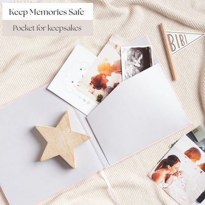 Baby Memory Book - Photo Journal for Boys or Girls | From Birth to Age 5 | New Baby Gift, Milestone Tracker, Scrapbook, Newborn Photo Album