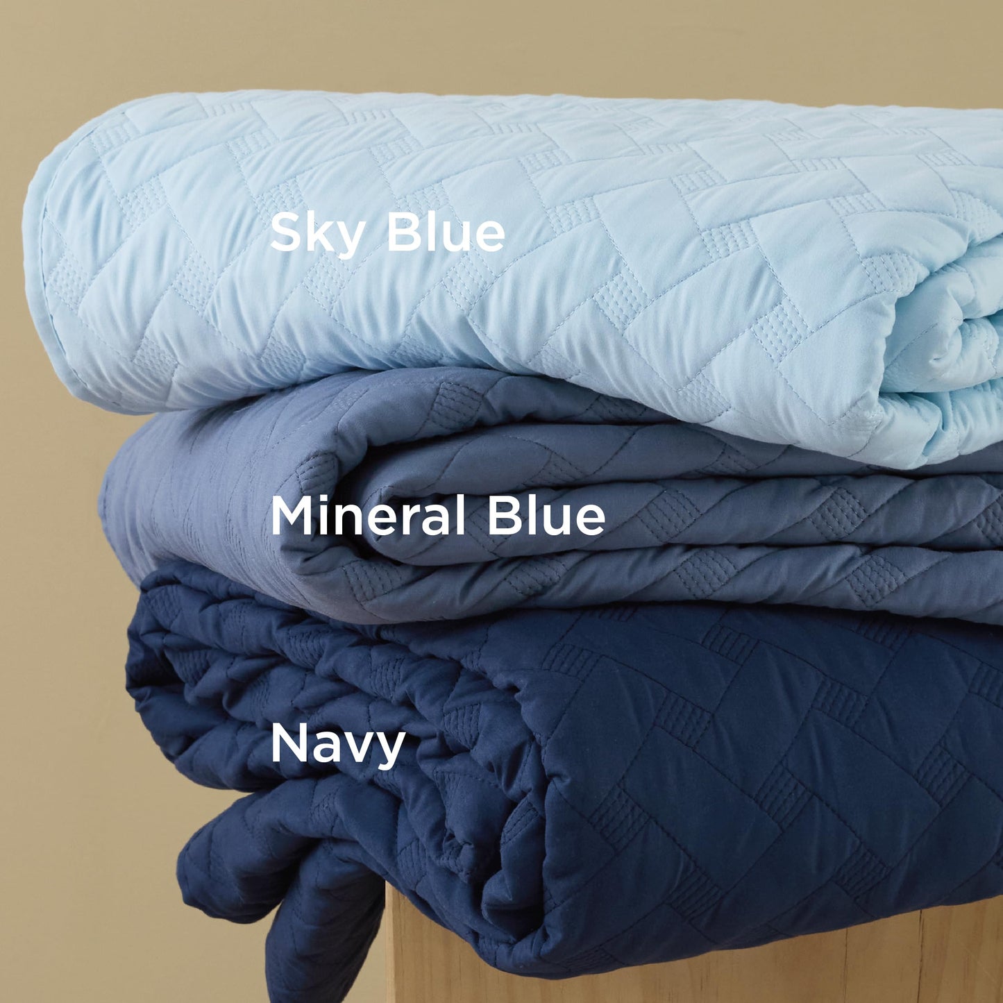 Bedsure Quilts King Size - Lightweight Bedspreads King Size with Basket Weave Pattern, Soft Quilt Bedding Set, Mineral Blue Comforter Set Coverlet for All Seasons with 2 Pillow Shams (106" x 96")