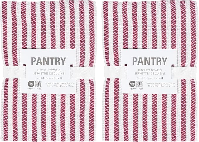 KAF Home Premium Kitchen Towels, Large 100% Cotton, Flat & Terry Absorbent Dish