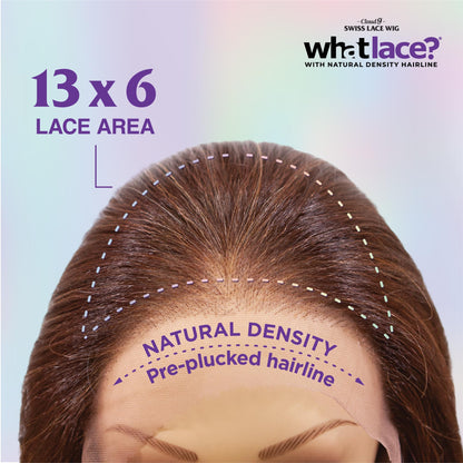 Sensationnel WHAT LACE 13x6 Wigs - Cloud 9 Synthetic Hair Hand Tied Natural Preplucked Hairline Illusion Lace Frontal Lacewig -Whatlace LATISHA (1B)
