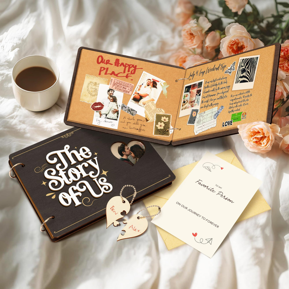 Stofinity The Story Of Us Anniversary Scrapbook - Couple Photo Album Journal, Wedding Gifts For Couples 2026, Anniversary Relationship Gifts For Him Her, Christmas Valentine Day Gift For Wife Husband