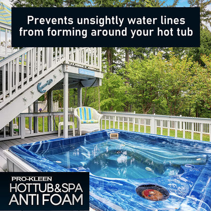 Pro-Kleen Hot Tub & Spa Anti Foam 1L - Defoams Hot Tubs & Spas - Suitable for all Hot Tubs & Spas - Easy To Use