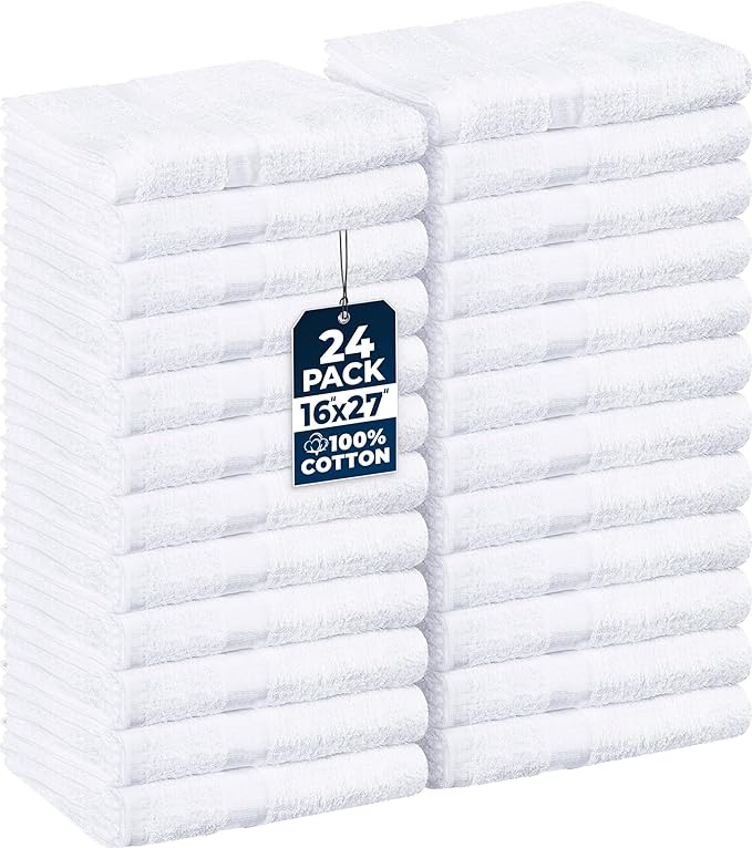 Utopia Towels, Salon Towel, 16 by 27 Inches, Highly Absorbent Cotton Towels