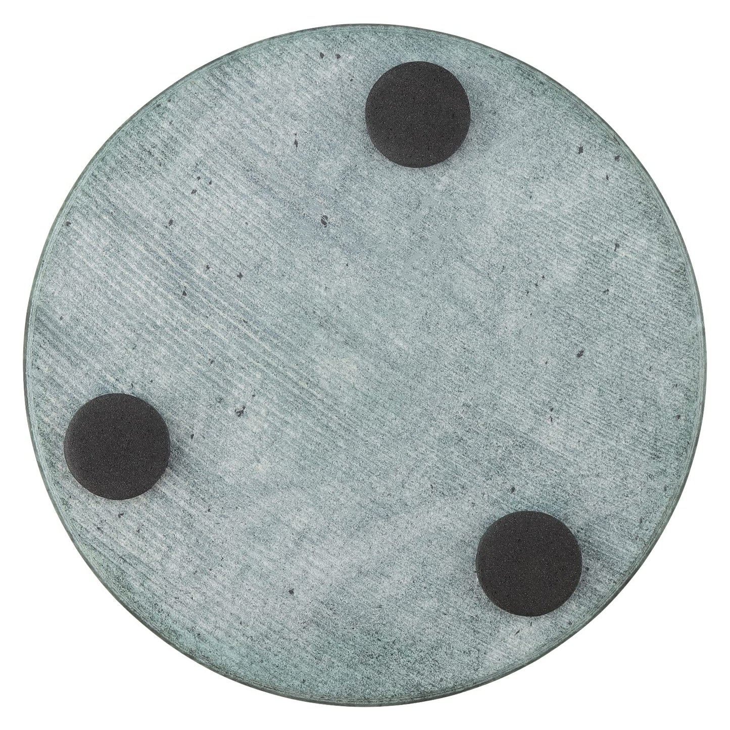 HEIHAK 8 PCS 4 Inches Marble Coasters, Round Stone Decorative Modern Coasters with Non-Slip Bottom for Glasses, Cups, Mugs, Emerald
