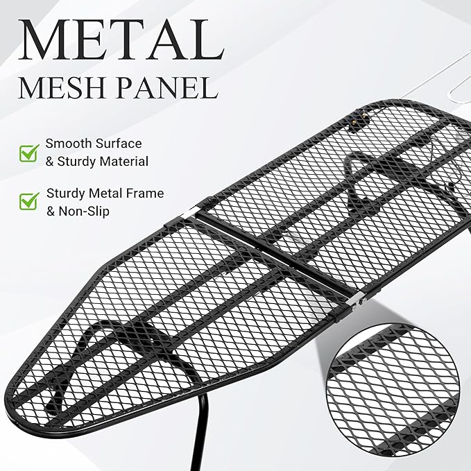 Metal Mesh Panel Tabletop Ironing Board | Foldable Iron Board | Heavy Duty