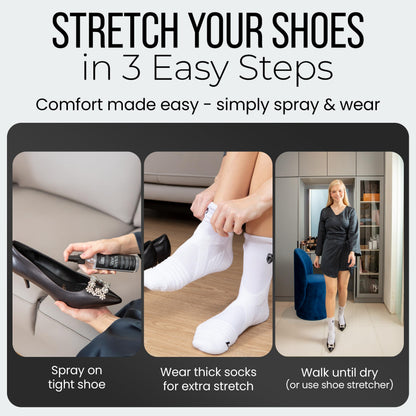 FootMatters Professional Boot & Shoe Stretch Spray – Softener & Stretcher for Leather – 118 ml