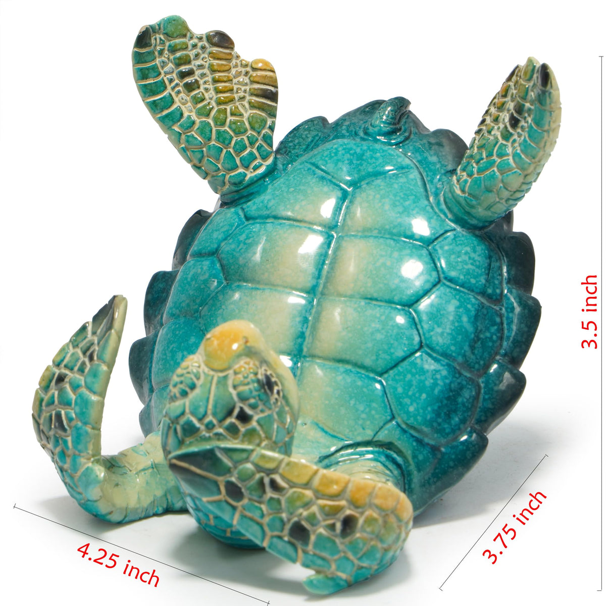 Hodao Sea Turtle Figurines Decoration Turtle Cell Phone Stand Holder for Home Office Desk Summer Ocean Style Phone Holder Decor for Beach Table Statues Gifts for Friends (Blue-Turtle)