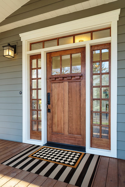 DII Natural Coir Geometric Modern Outdoor Door Mat, Front Porch Décor, 17x29, Harlequin
