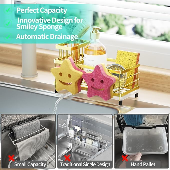 HapiRm Sink Caddy Sponge Holder