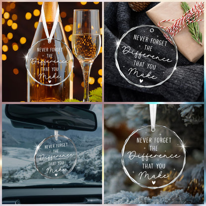 OASSIE Christmas Thank You Gifts for Women - Glass Christmas Ornaments 2025 for Tree Decorations - Appreciation Retirement Thanksgiving Gifts for Women Boss Coworker Teacher Nurse Friend