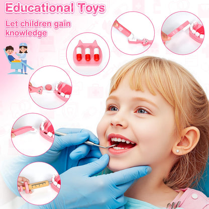 Ophy Doctors Set for Kids, 40-Piece Kids Doctors Sets for 3+ Year Old Boys and Girls Pretend Medical Playset with High simulation Stethoscope Educational Toys Dentist Toys Gifts for 3+ Toddler