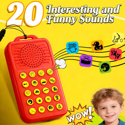 Sound Effects Machine - Gifts for Boys - 20 Hilarious Sounds - Boys Prank Gifts for Kids - 3 4 5 6 7 8 9 10 Year Old Boy Gift - Fun Boys Toys Age 3-13 - Cool Gadgets for Teens Gift (red-B)
