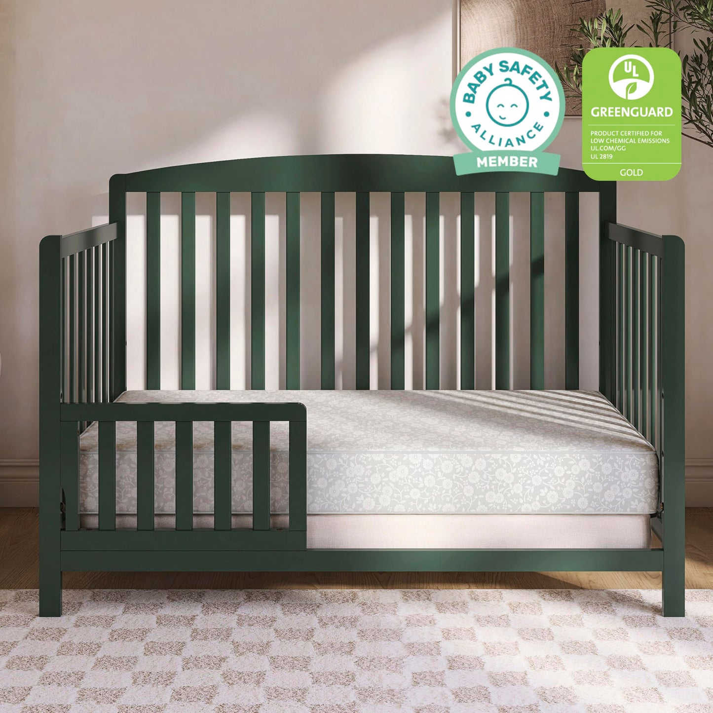Dream On Me Nap Nest Crib and Toddler Mattress, Dual-Sided - Infants & Toddlers, Waterproof 5” Mattress with 88 Interwoven Coils, 75% Recycled Fiber, GREENGUARD Gold & BSA Certified – Daisy Dreams