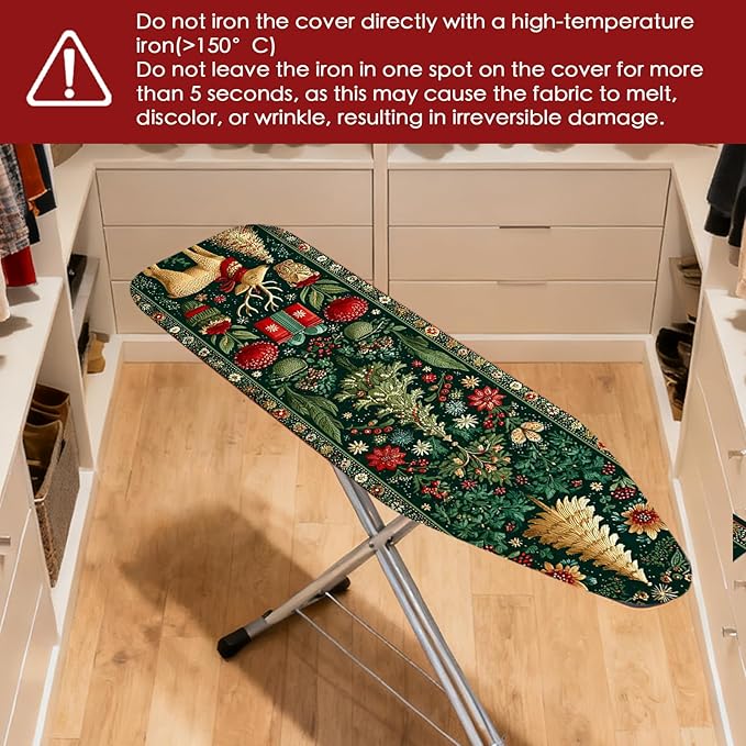 Nuxovilar Ironing Board Cover Winter Deer and Tree Pattern Polyester 15x54