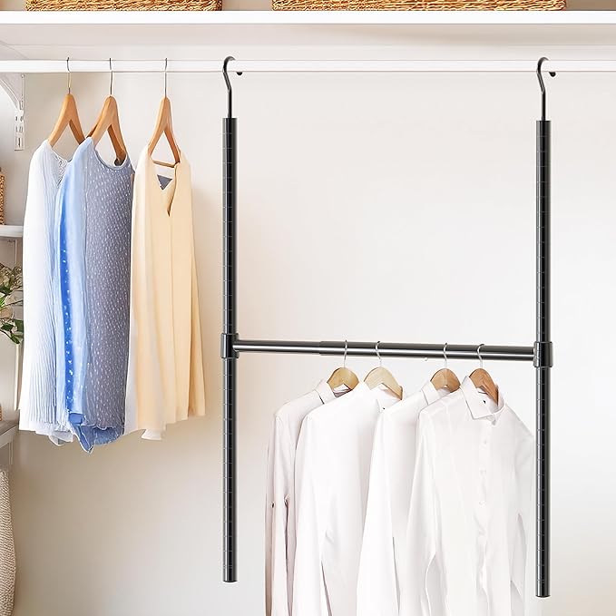 Simple Houseware Adjustable Closet Hanging Rod