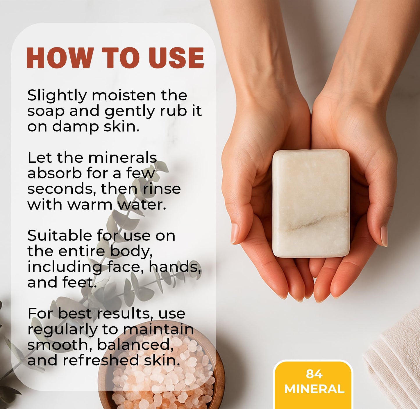 ipeksoy Natural Salt Soap Bar – Purifying and Exfoliating Organic Unscented Bar Soap for Men & Women – Pure Mineral Rock Salt Soap for Gentle Skin Care and Odor Control (Salt (3 Pieces))