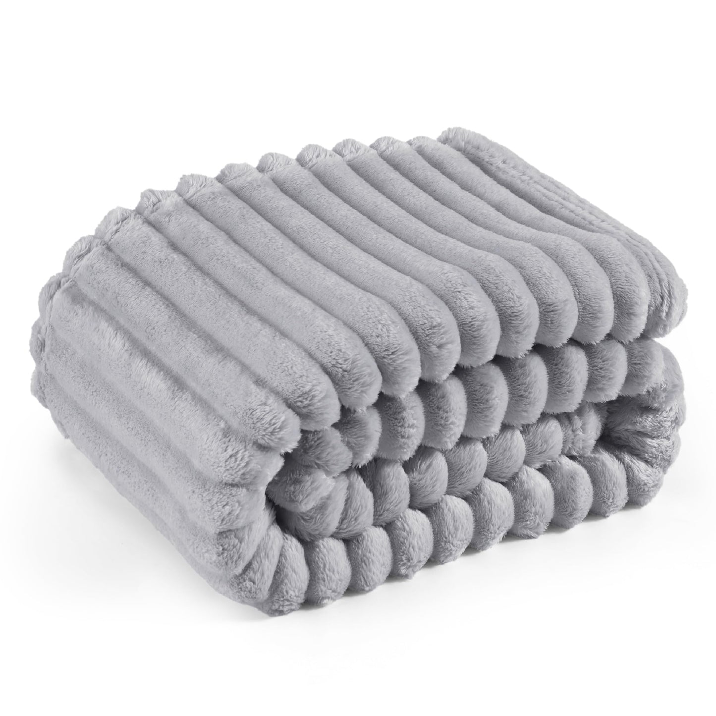 Bedsure Twin Blanket for Couch&Twin Blanket for Couch, Light Grey 60x80 Inches