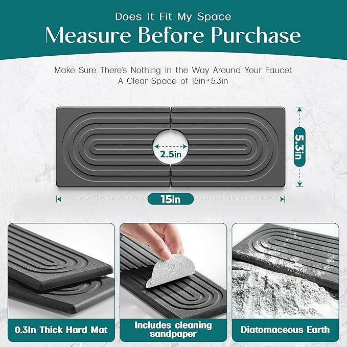 Faucet Mat for Kitchen Sink