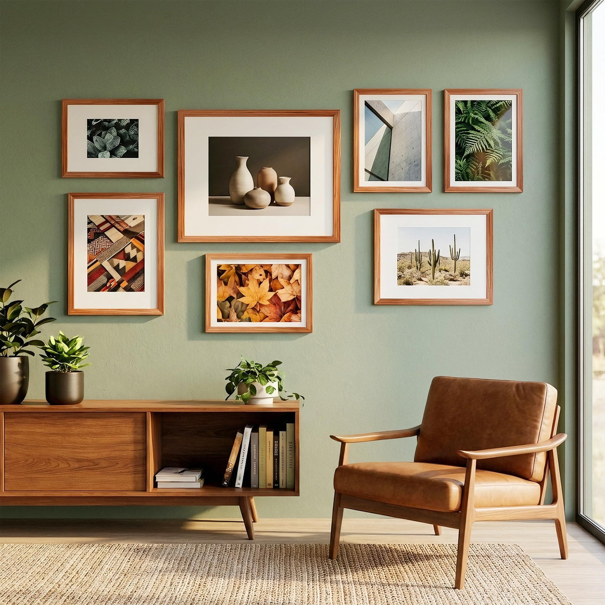 TONES FRAME DESIGN 11x14 Solid Wood Frames Set of 3,Red Wood Picture Frame can Display Photo 8x10 With Mat or 11x14 Without Mat,Poster Frame for Wall Home Decor,3 Pack