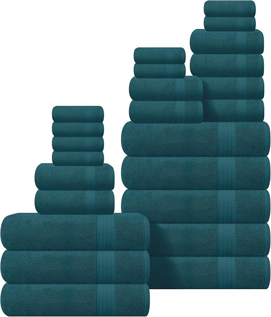 GLAMBURG Ultra Soft 24-Piece Towel Set