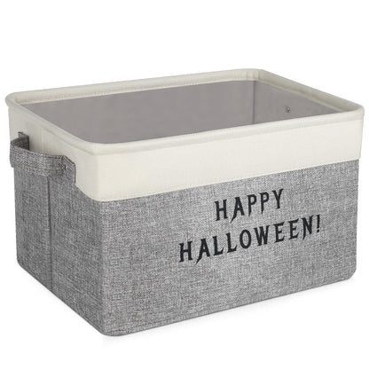 Lukeline Halloween Boo Basket with Handles, Personalized Trick or Treat Storage Baskets Organizer, Halloween Basket Gifts Organizing for Home Decor (HALLOWEEN)