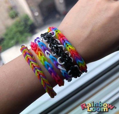 Rainbow Loom Original Loom Band Kit | Rubber Band Bracelet Kit with Loom Band Board, Loom Band Tool, and Elastic Bands Childrens Jewellery Making Kits Make Great Gifts for Kids Age 7+