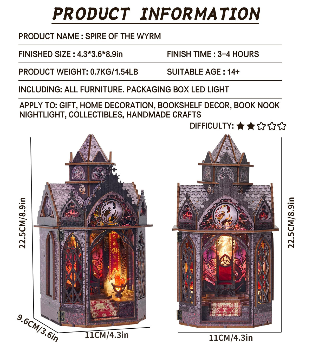 Spilay DIY Miniature House Kit for Adults, Miniature Dollhouse Kit