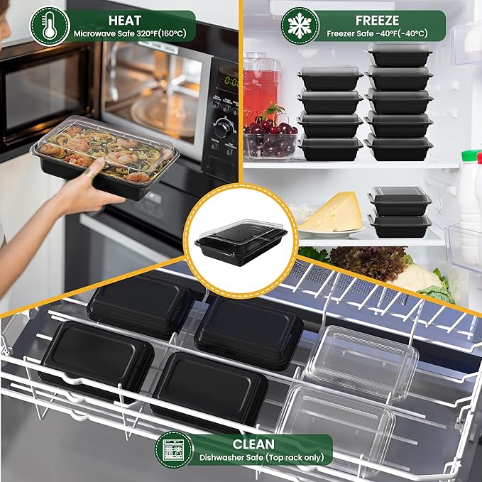 32oz Meal Prep Containers, Reusable Bento Box