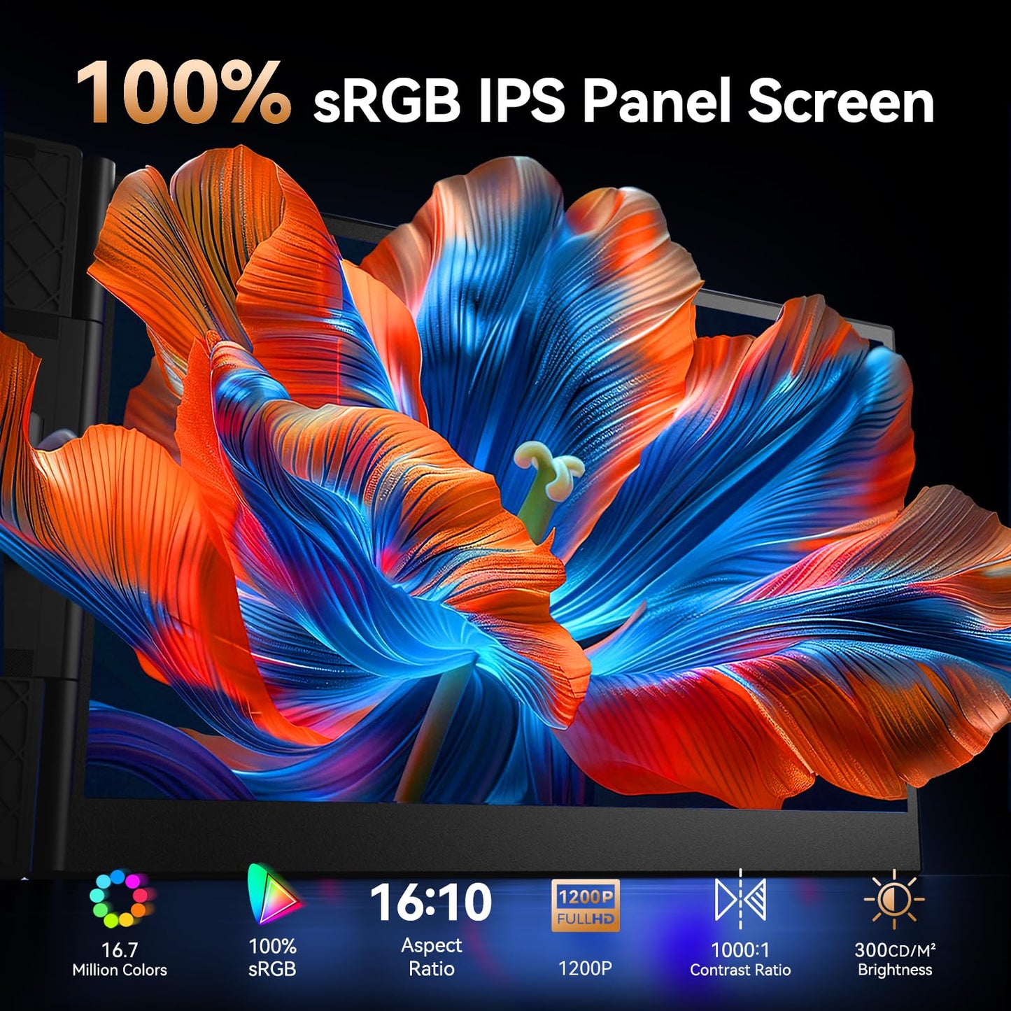 Laptop Screen Extender - Ultra-Thin 1.3lbs 14" FHD IPS Dual Portable Monitor Extension for Laptop, Attachment Plug & Play for 13-17" Laptops, Second Extra Travel Display for Windows/Mac/Android