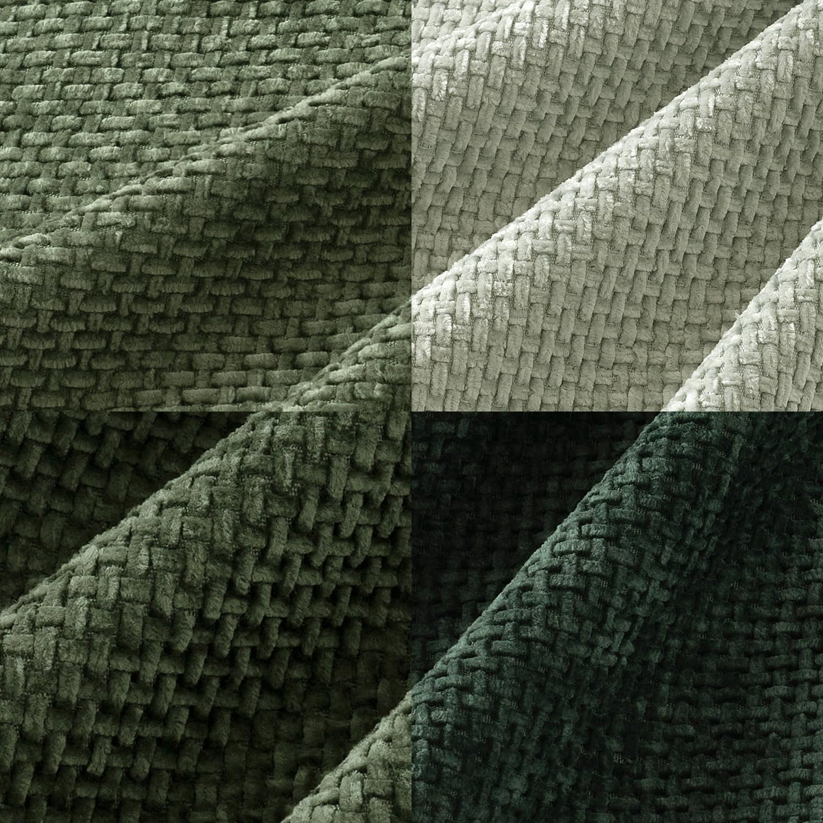 MIULEE Pack of 4 Couch Throw Pillow Covers 18x18 Inch Green Soft Decorative Chenille Pillow Covers Farmhouse Accent Cushion Covers for Boho Spring Home Decor Sofa Bedroom Living Room