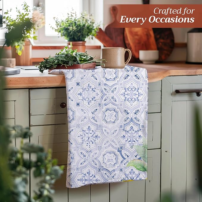 Maison d' Hermine Kitchen Towels Set of 3 100% Cotton 27.50" x 20" Reusable