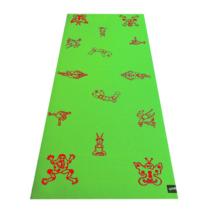 Bean Products Yoga Mat for Exercise - Non Slip Thick Comfortable Workout Floor Mat for Adults and Kids - Eco Friendly Foldable Yoga Mat for Yoga, Pilates, Gym and Stretching