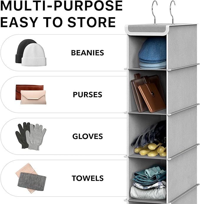 Simple Houseware 2 Pack 10 Shelves Hanging Organizer