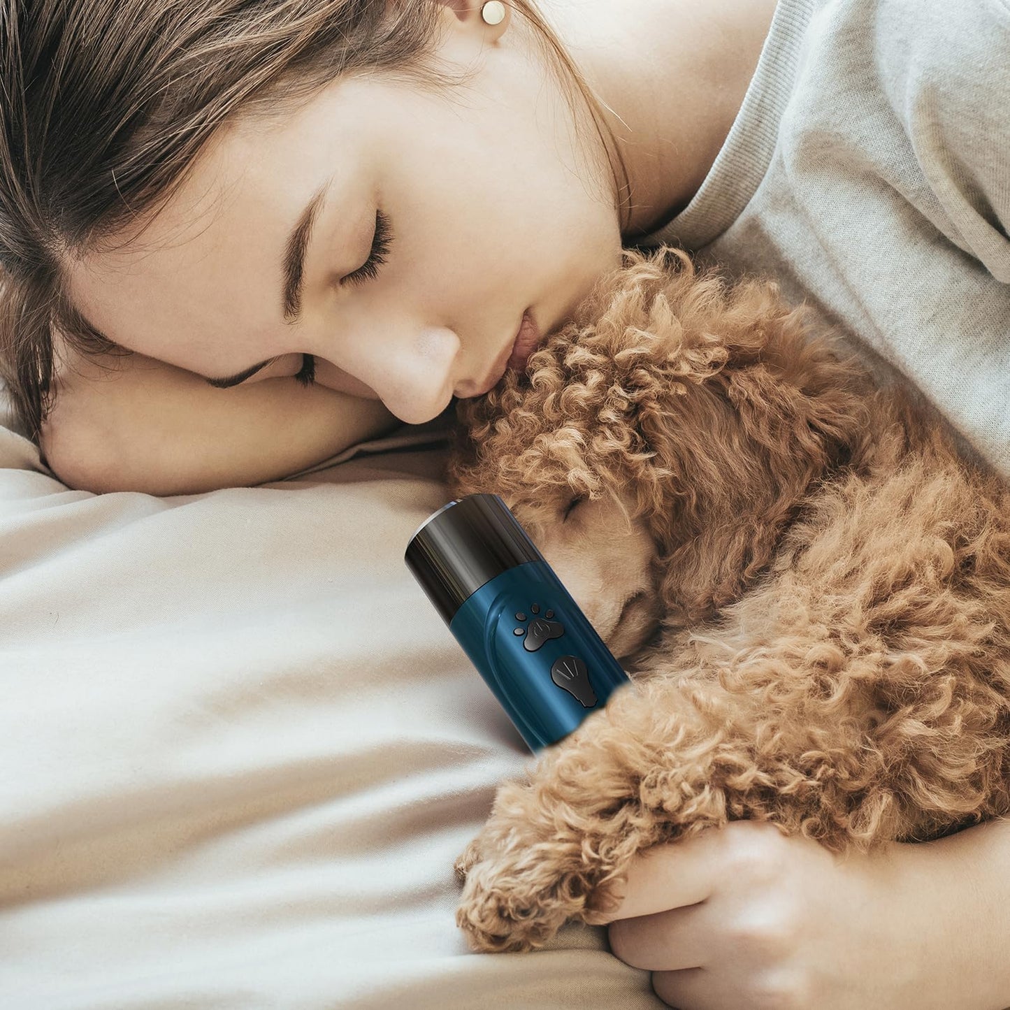 YABIFE Dog Nail Grinders, Dog Nails Clippers and Trimmers Kit, Super Quiet, Rechargeable, Pet Nail Grinder, for Small Large Dogs Cats Toenail Claw Grooming,3 Speeds,Dark Blue