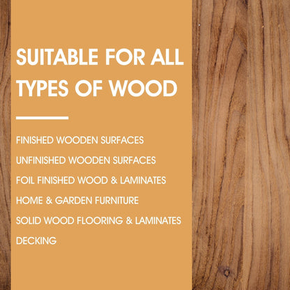 Furniture Clinic Wood Cleaner (500ml) | Restore & Clean Wooden Floors, Furniture, Blinds, Doors, Decking and Many other Wood Surfaces - Easily Remove Wax & Polish Build up, Grease and Grime
