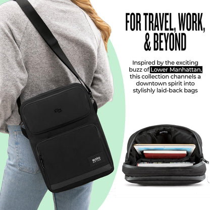Solo New York Ludlow Universal Tablet Sling Tote, Black, One Size, Ludlow Universal Tablet Sling Bag