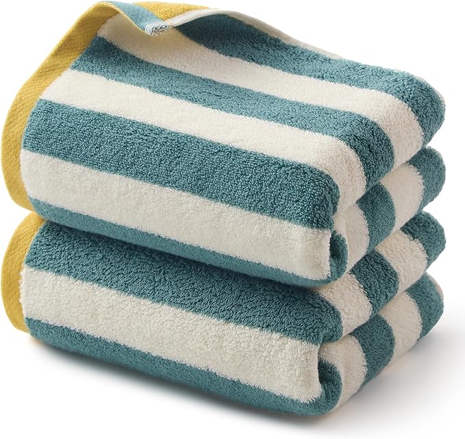 REDKISS 2-Pack Premium Hand Towels, 28x12 Inches 100% Cotton Bath Towels