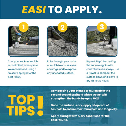 VUBA EASIHOLD ROCKS - Award Winning 5L XL Gravel Binder for Bonding Pebbles, Stones, Bark and Gravel on Borders, Patios and Garden Paths. Lasts up to 3 Years, Non Toxic, Ready to Use.