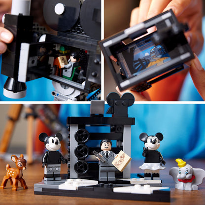 LEGO Disney Walt Disney Tribute Camera, 100th Anniversary Memorabilia Set for Adults with Mickey and Minnie Mouse Minifigures, plus Bambi & Dumbo Figures, Collectible Gifts for Women and Men 43230
